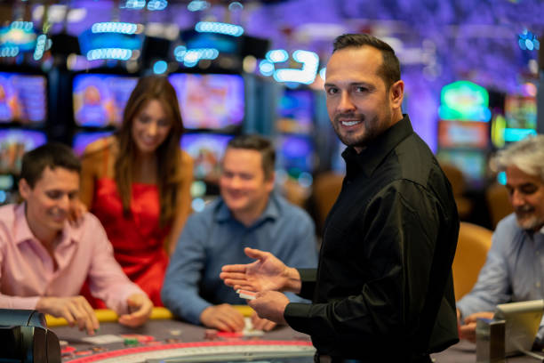 Caribbean Stud Poker table layout on bakri platform showing dealer position and player cards